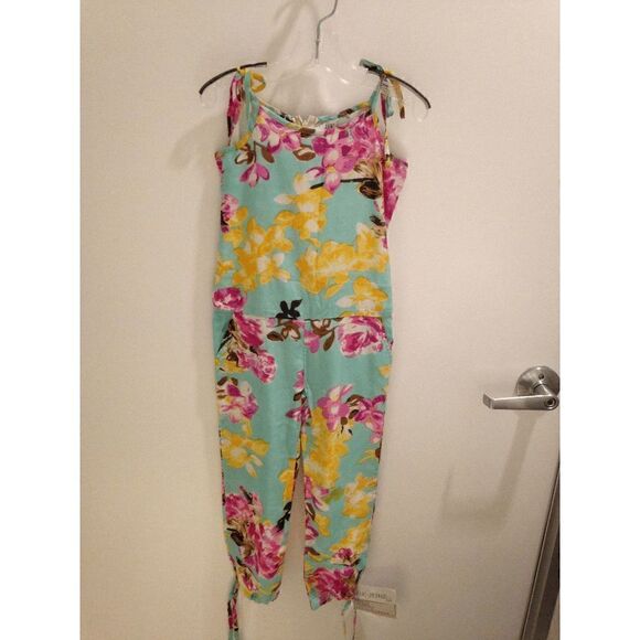 Jak & Peppar Girls Twiggy Romper Multicolor Floral Sleeveless Size 6 - Picture 1 of 2